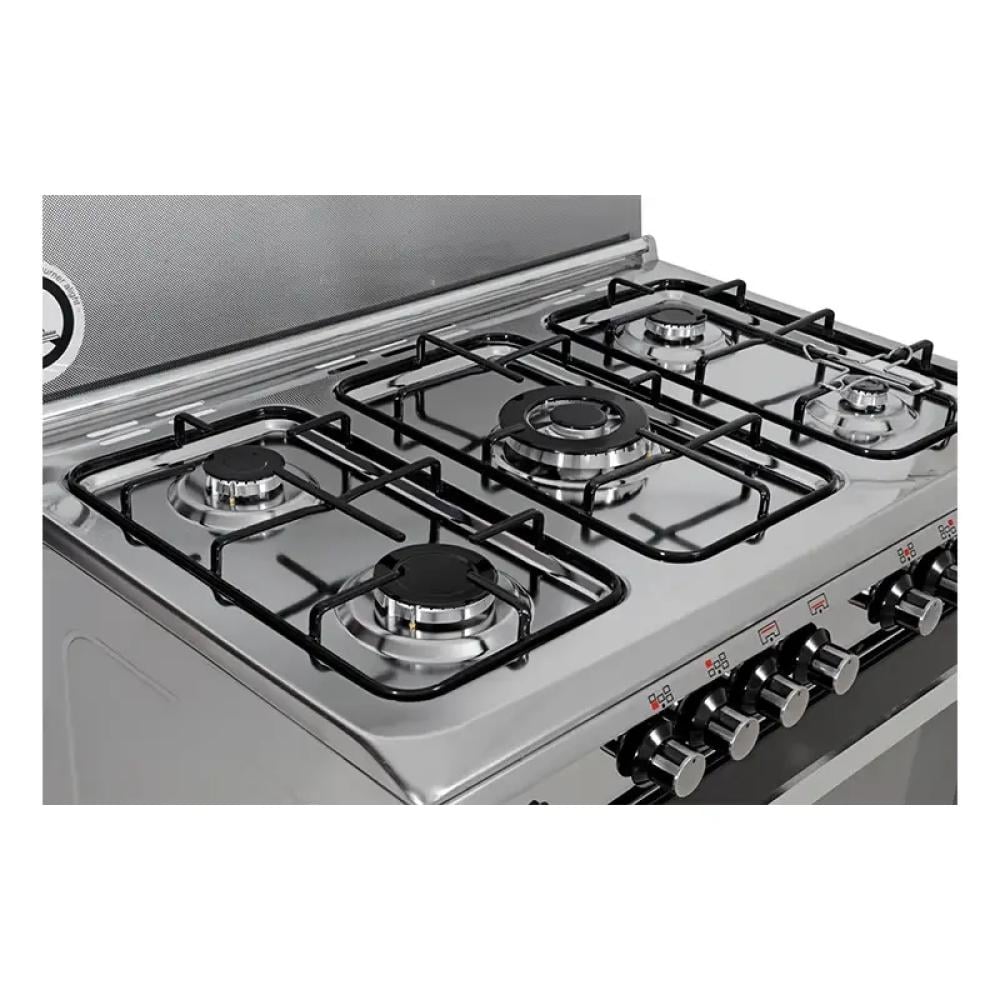 جنرال سوبريم فرن غاز 90*60 5 عيون امان كامل استيل General Supreme GS9650FS