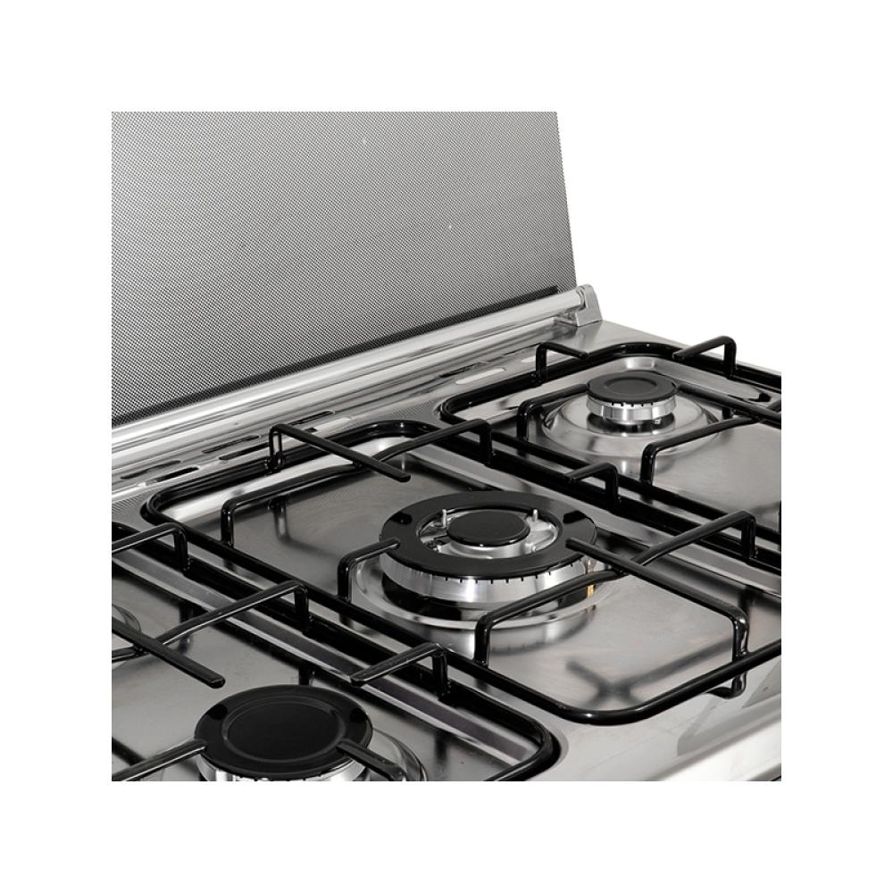 جنرال سوبريم فرن غاز مقاس 80*60 سم 5 عيون غاز امان كامل استيل General Supreme GS8650FS