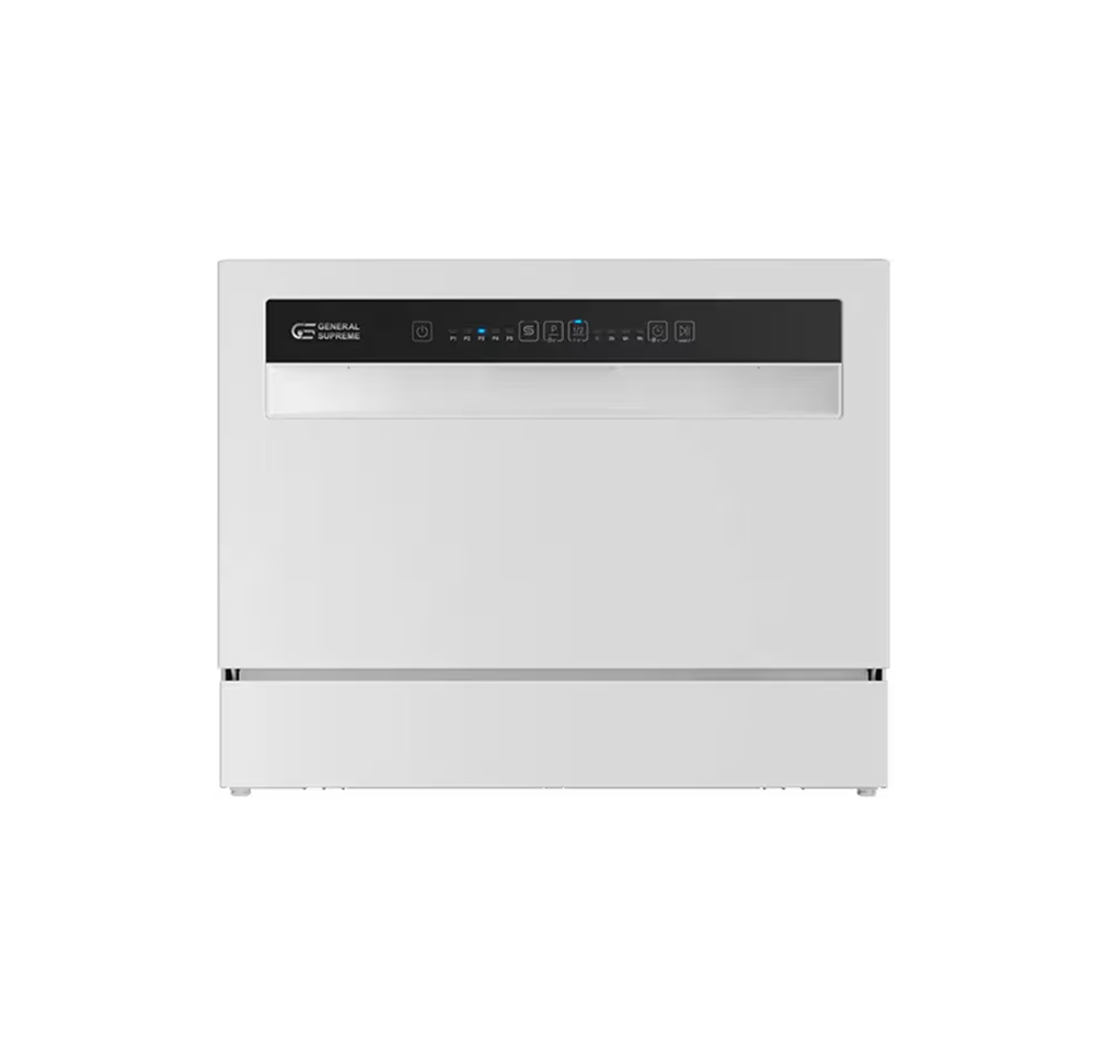 غسالة اطباق سطحية جنرال سوبريم 6 أطقم 5 برامج لون ابيض General Supreme Tabletop Dishwasher GSDWT6105WH