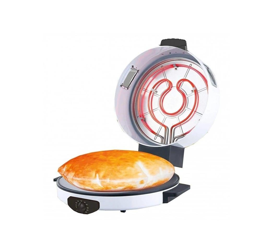 خبازة جي في سي برو 30 سم 1800 واط لون ابيض GVC Pro ARABIC BREAD MAKER GVCBM-301W