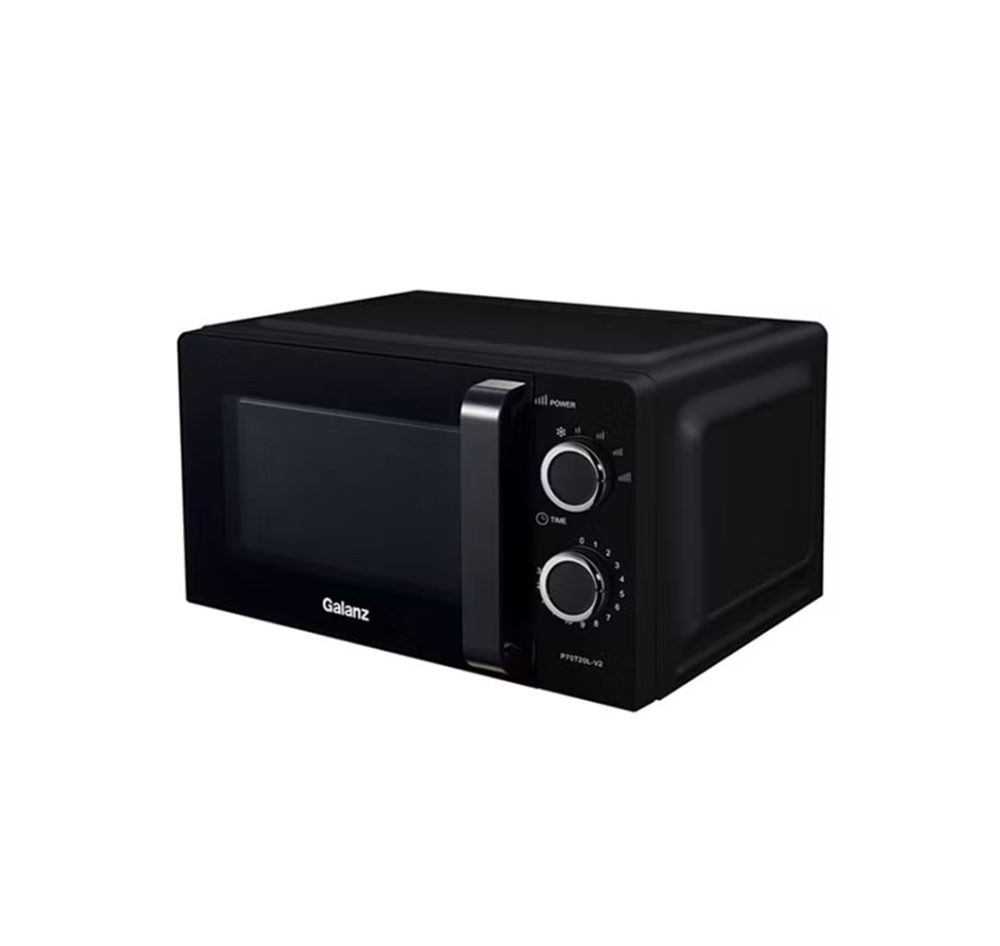 ميكروويف جالنز 20 لتر تحكم يدوي 700 واط، أسود P70T20L-V2