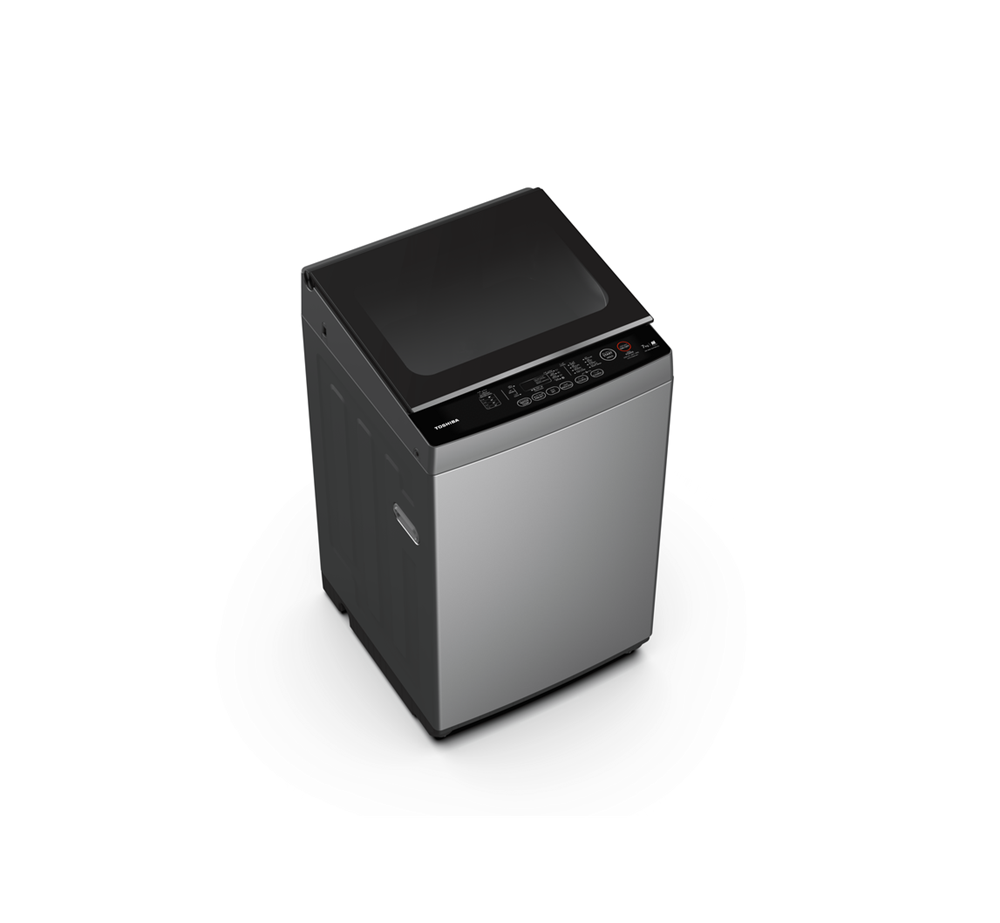 توشيبا غسالة علوية سعة 8 كيلو فضي Toshiba AW-M901BUPBB(SG)