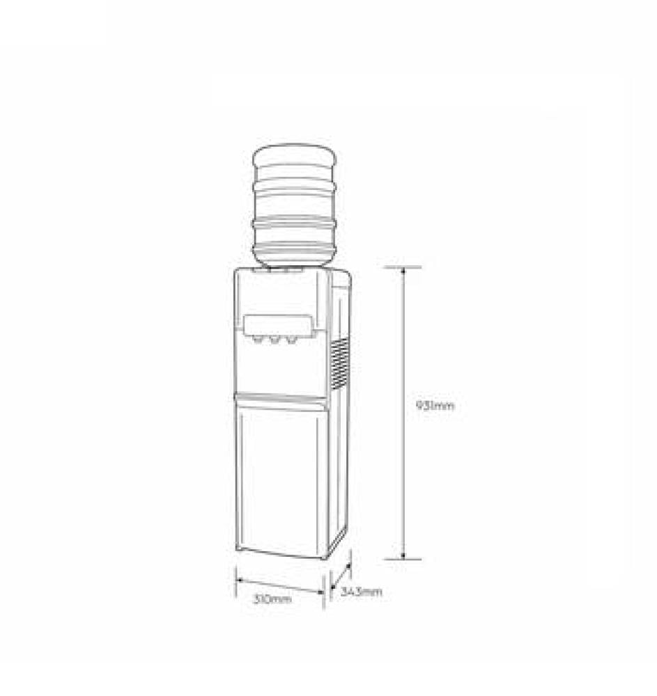 برادة ماء الكترولوكس تعبئة علوية لون ابيض Electrolux Water Dispenser EDBMFSXWG