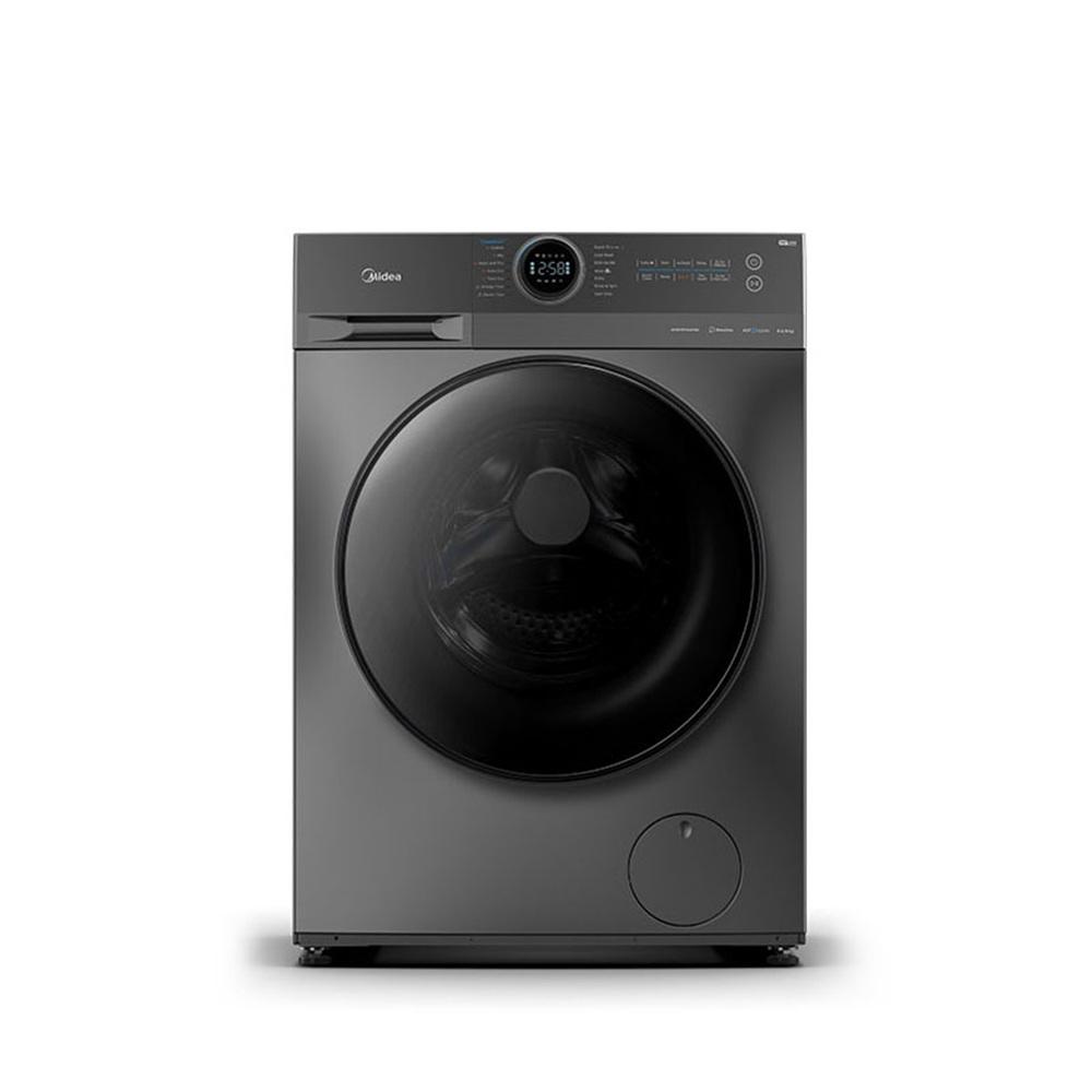 غسالة ​​ميديا تعبئة امامية 12 كيلو غسيل 8 كيلو تجفيف فضي غامق Midea MF200D120W1TSA