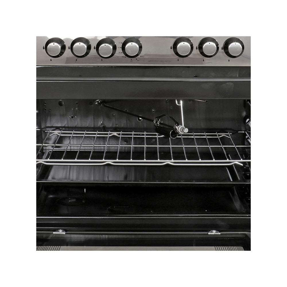 جنرال سوبريم فرن غاز مقاس 80*60 سم 5 عيون غاز امان كامل استيل General Supreme GS8650FS