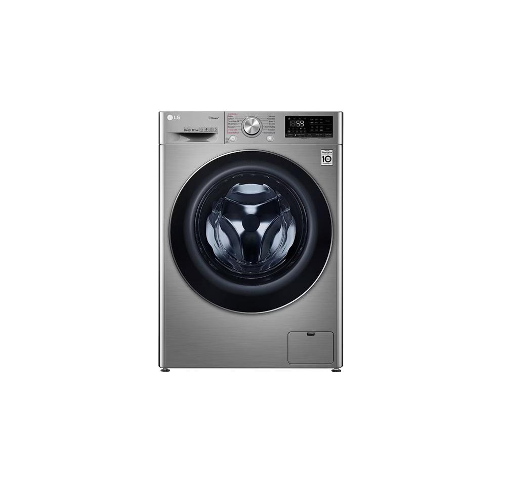 ال جي غسالة امامية 10.5 كيلو غسيل 7 كيلو تجفيف استيل LG WSV1107XMT