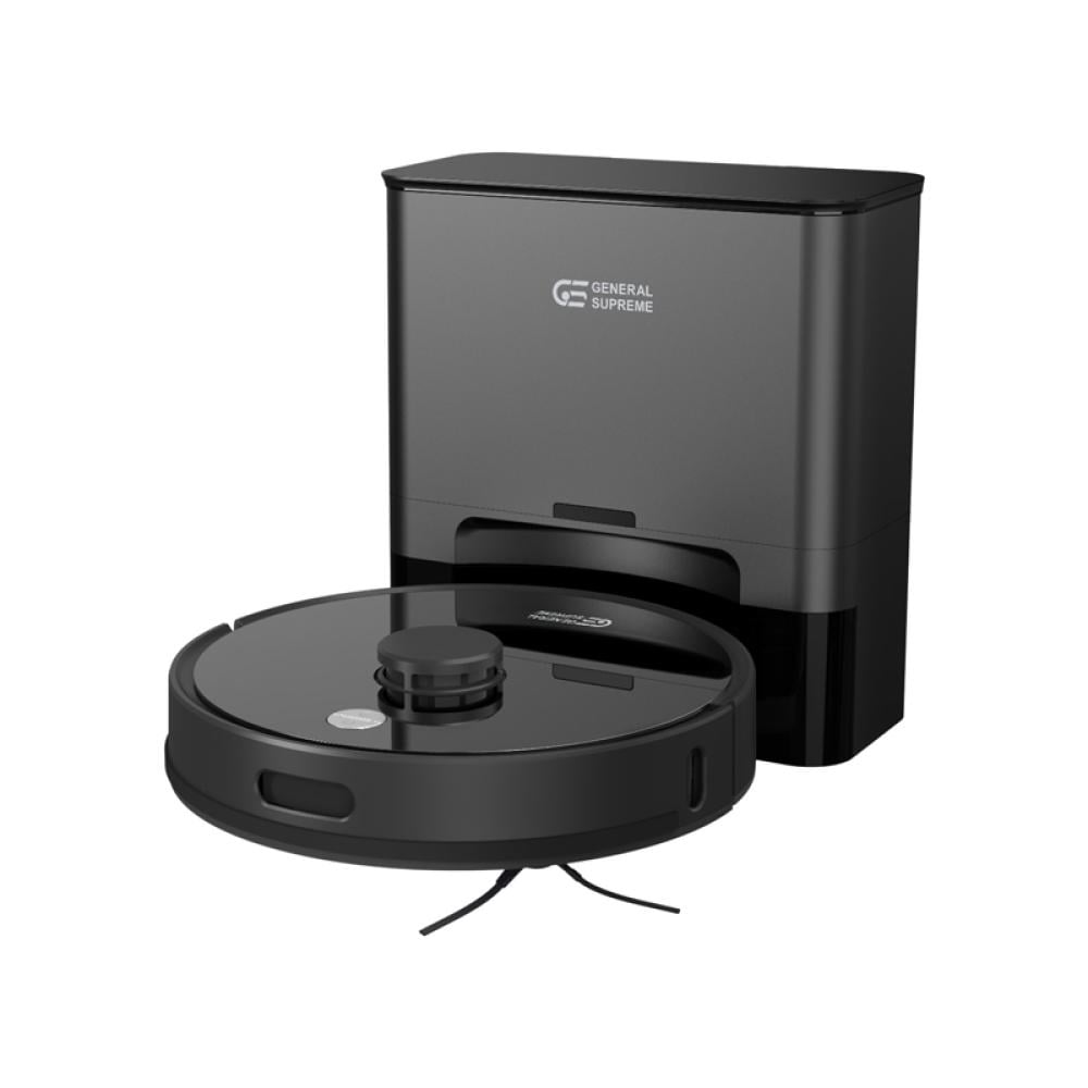 مكنسة روبوت كهربائية جنرال سوبريم مع ريموت كنترول ومنصة للشحن التلقائي General Supreme Robot Vacuum Cleaner GSVCRDZ