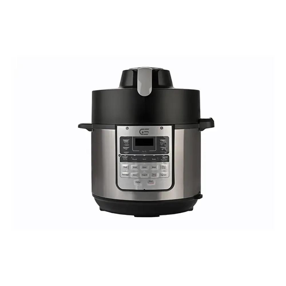 قدر ضغط وقلاية هوائية جنرال سوبريم 5.7 لتر 1500 واط سلفر General Supreme Pressure Cooker & Air Fryer GSAF65