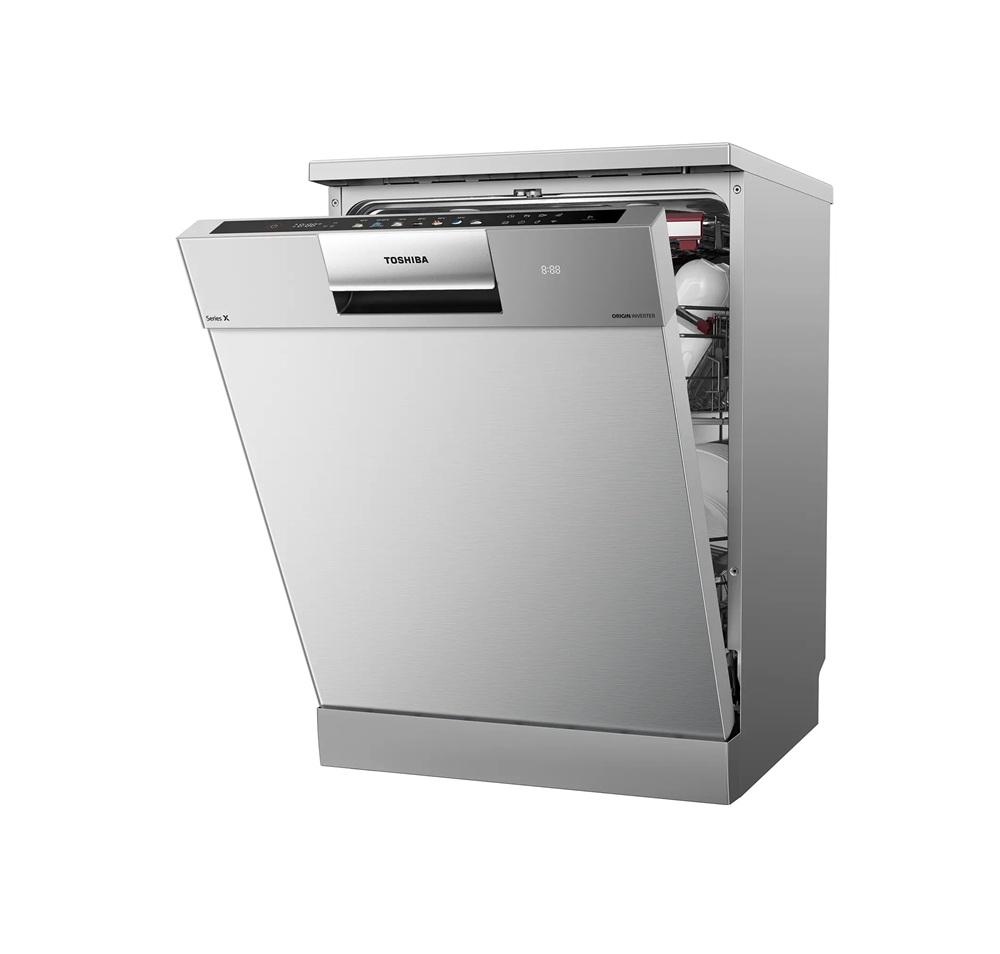 توشيبا غسالة صحون 10 برامج 16 مكان ستانلس ستيل Toshiba DW-16F1ME(SS)-KSA
