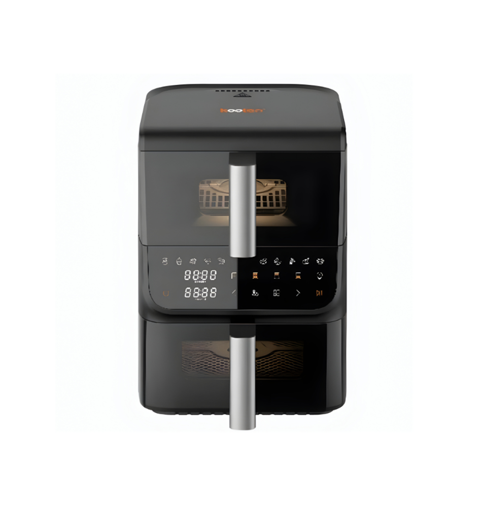 قلاية هوائية كولين بسلتين علوية و سفلية 10 لتر 2500 واط اسود 816102024 Koolen Air Fryer