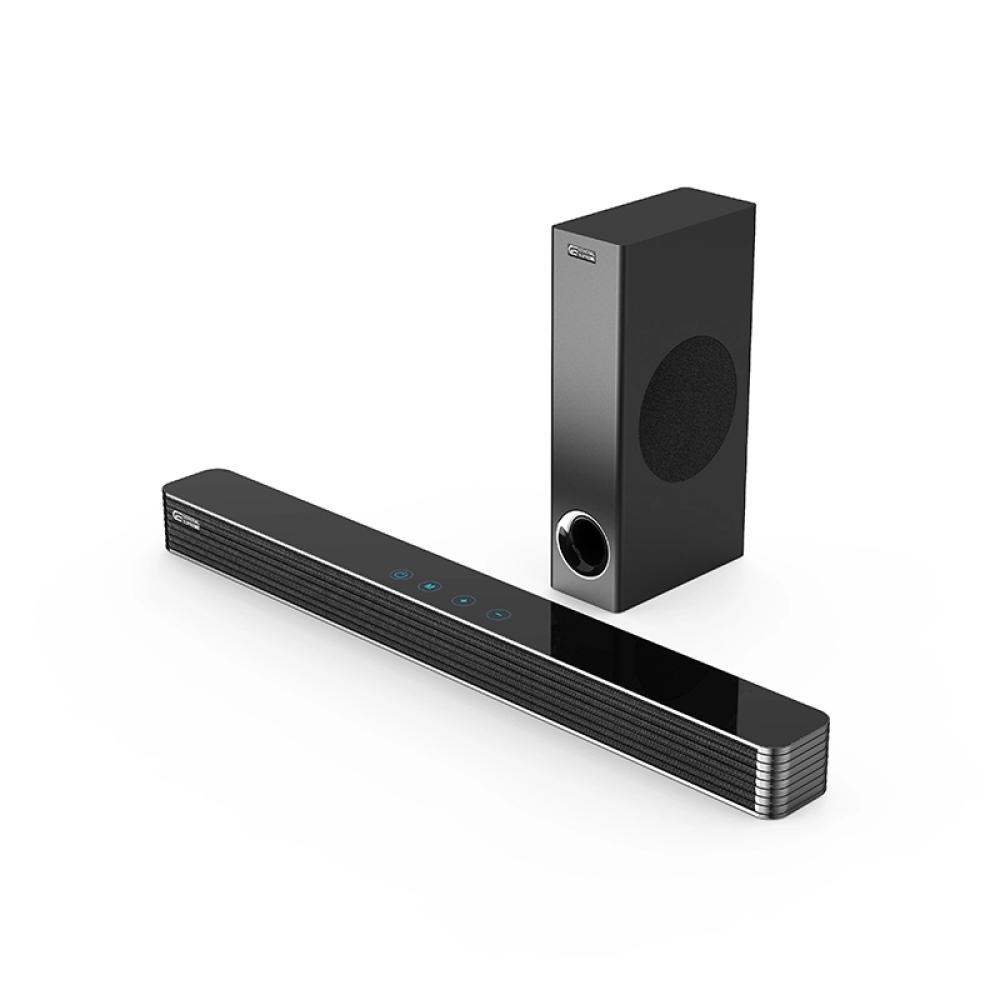 ساوند بار جنرال سوبريم مع مضخم 2.1 بقدرة 80 واط لون اسود General Supreme Sound Bar with Subwoofer GSSAB21