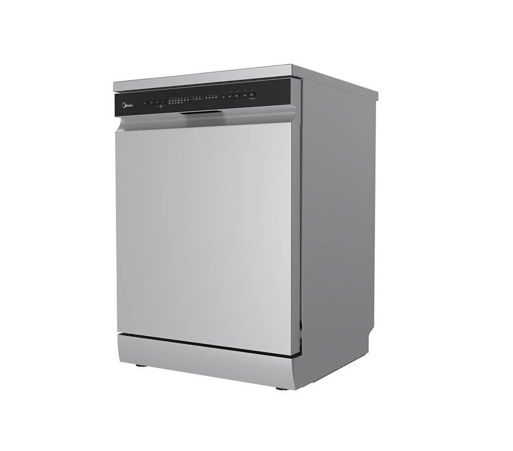 ميديا غسالة صحون 14 مكان 10 برامج 3 رفوف فتح تلقائي واي فاي سيلفر Midea WQP14W5233CS