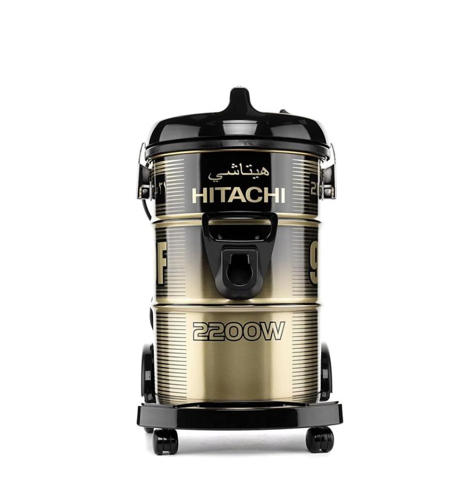 هيتاشي مكنسة برميل 2200 واط 21 لتر اسود / ذهبي Hitachi Vaccum Cleaner CV-960FBK