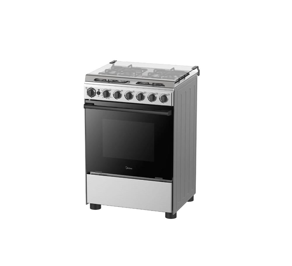 ميديا فرن غاز 4 عيون 60*60 سم استيل Midea 24BMG4G057