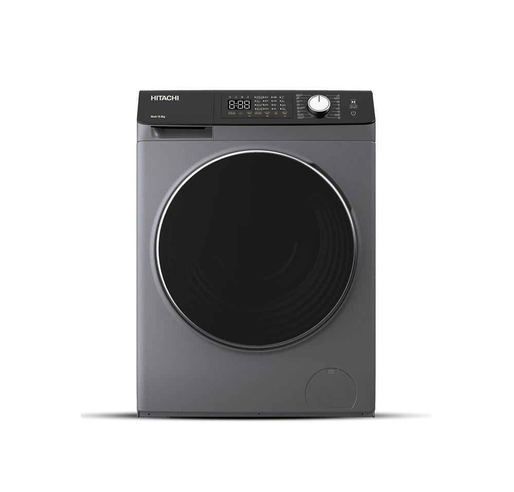 هيتاشي غسالة اوتوماتيك فتحة امامية 10.5 كج سلفر Hitachi BD-1054HVOS