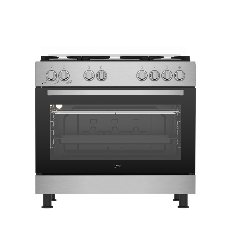 بيكو فرن 5 عيون غاز مقاس 90*60 سم استيل Beko GG 15125 FX NS