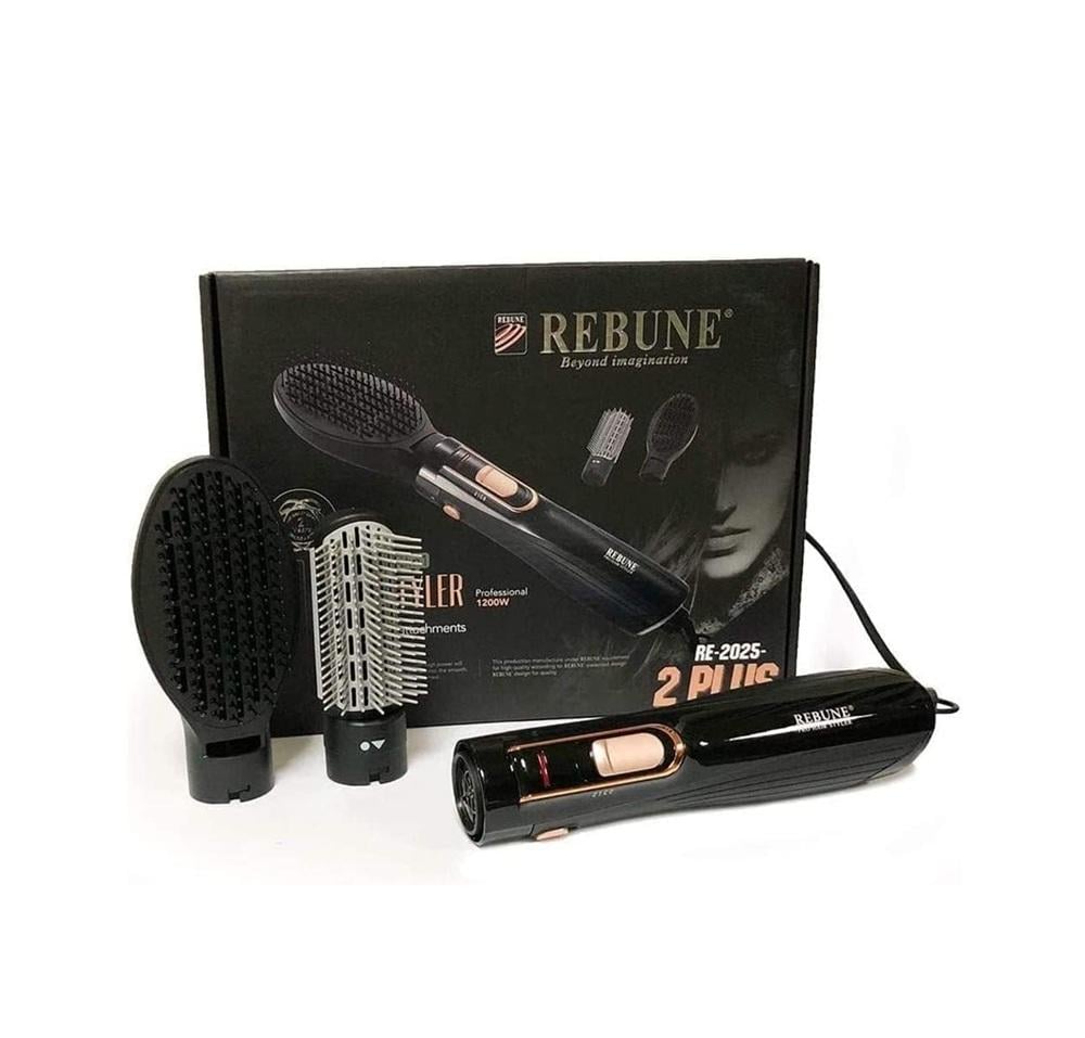 مجفف شعر ريبون 1200 واط مع ملحقين Rebune Hair Styler With Brush RE-2025-2 Plus
