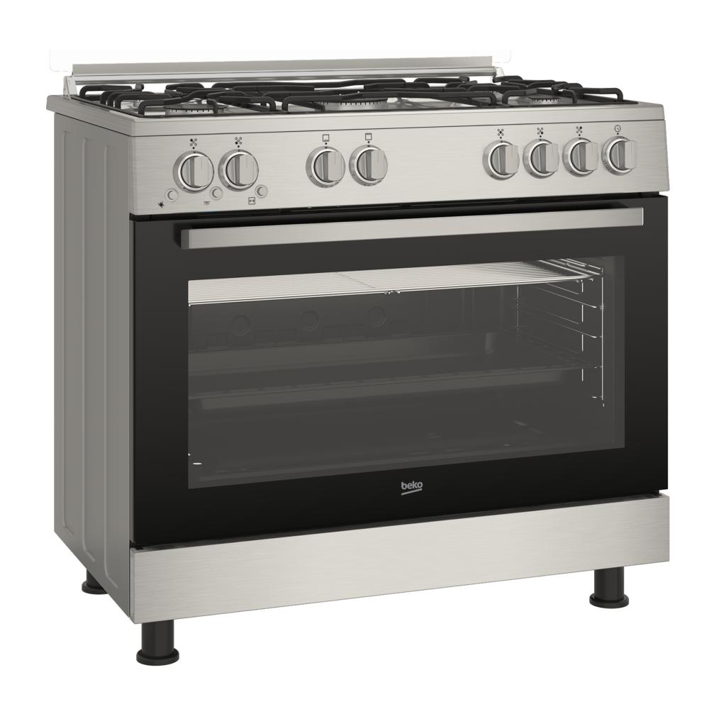 بيكو فرن 5 عيون غاز مقاس 90*60 سم استيل Beko GG 15120 FX NS