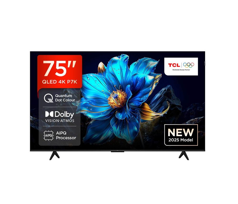 شاشة تي سي ال كيو ليد 75 بوصة 120 هرتز  TCL 75P7K QLED