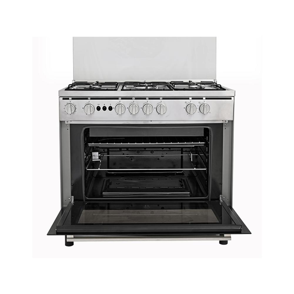 جنرال سوبريم فرن غاز مصري 60*90 سم استيل 5 عيون امان كامل General Supreme GS9060FRGS