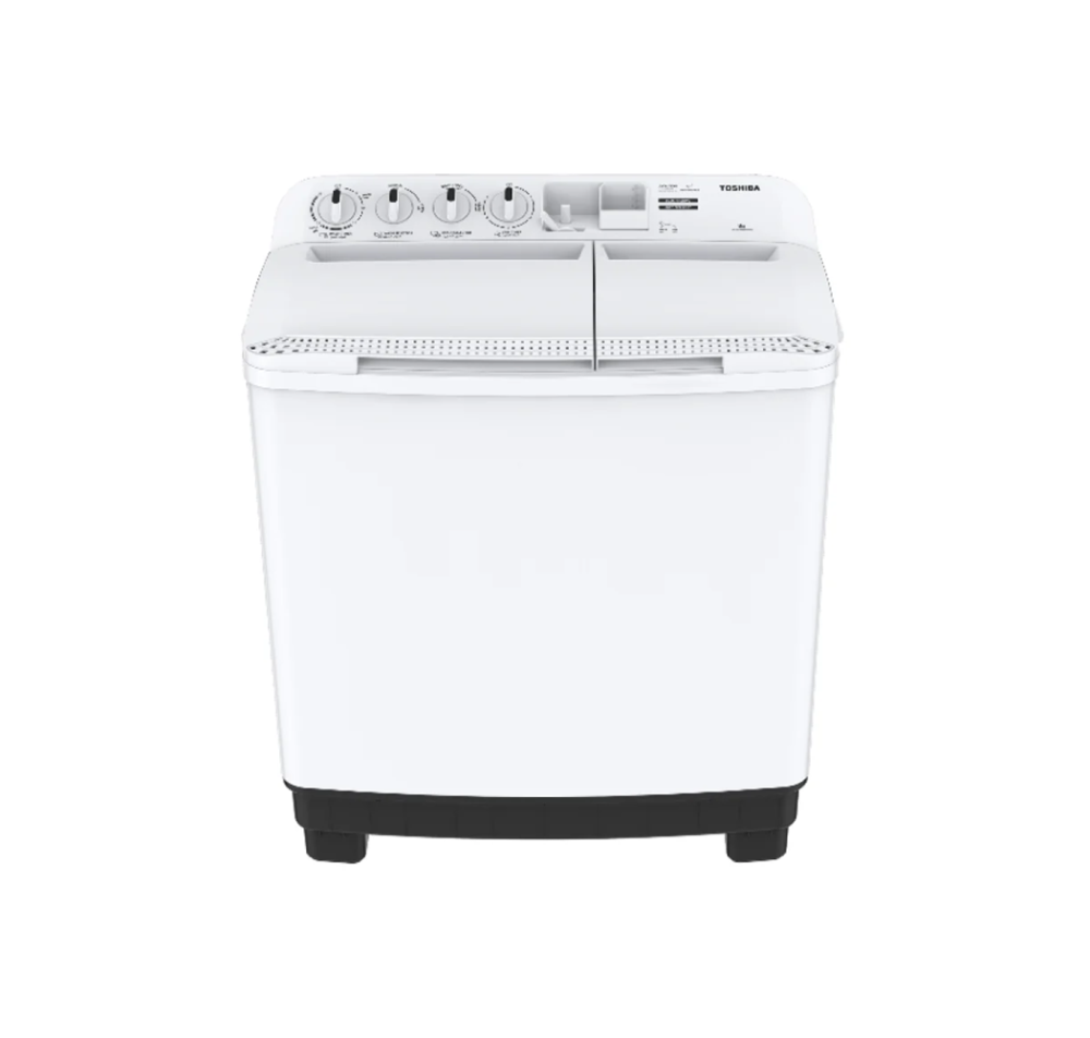 غسالة حوضين توشيبا 12 كيلو ابيض غطاء أبيض موديل Toshiba VH-K130WBB(WW)