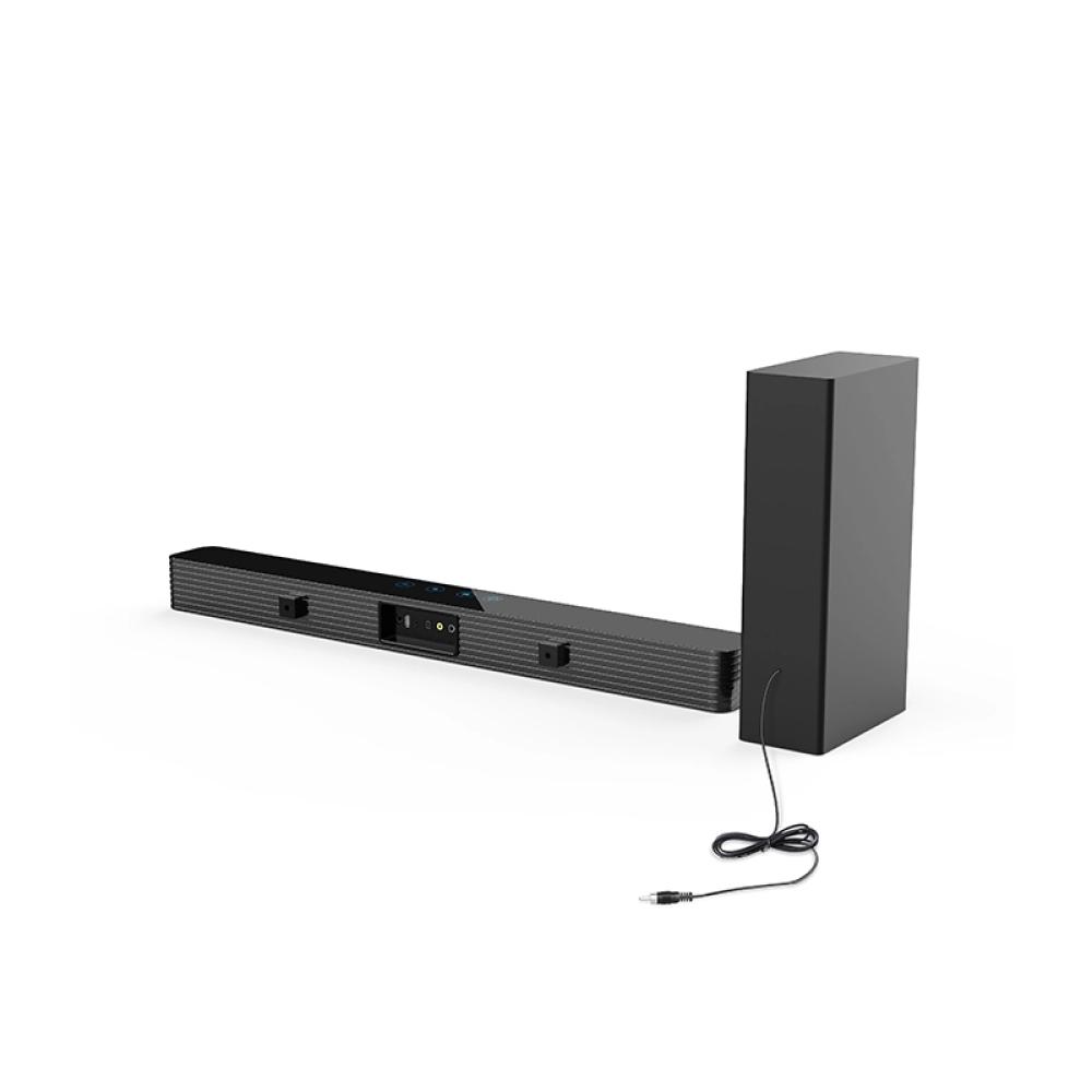 ساوند بار جنرال سوبريم مع مضخم 2.1 بقدرة 80 واط لون اسود General Supreme Sound Bar with Subwoofer GSSAB21