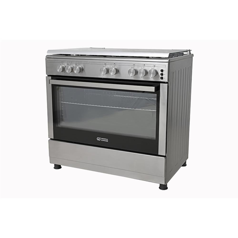 جنرال سوبريم فرن غاز 60*90 سم 5 عيون امان كامل استيل تركي General Supreme GS9060FGXT