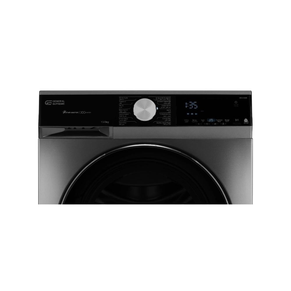 غسالة ملابس جنرال سوبريم اوتوماتيك حرارية فتحة امامية 10.5 كج General Supreme Front Load Washing Machine GSFLA1057DM