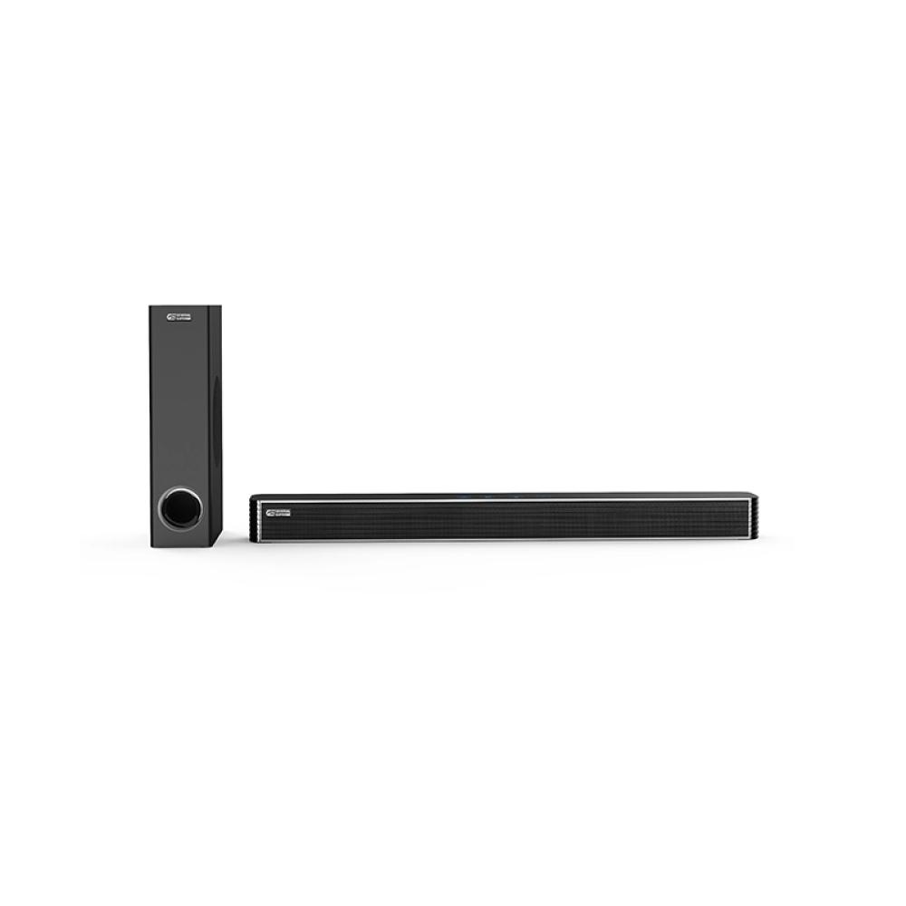 ساوند بار جنرال سوبريم مع مضخم 2.1 بقدرة 80 واط لون اسود General Supreme Sound Bar with Subwoofer GSSAB21