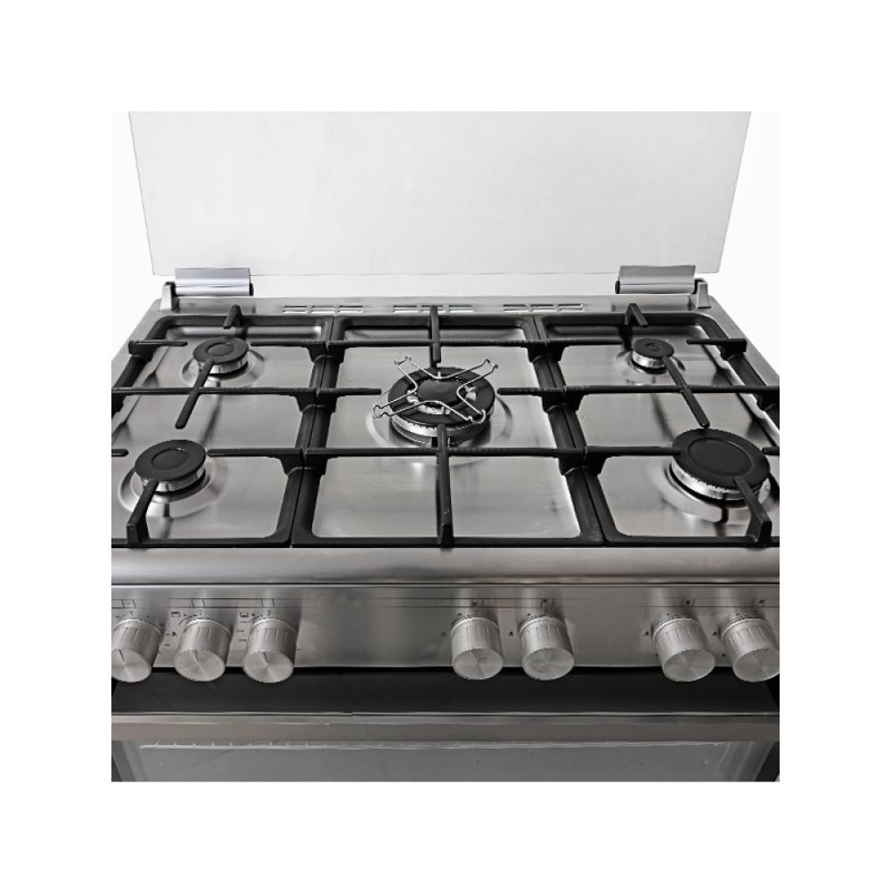 جنرال سوبريم فرن غاز 60*90 سم 5 عيون امان كامل استيل تركي General Supreme GS9060FGXT