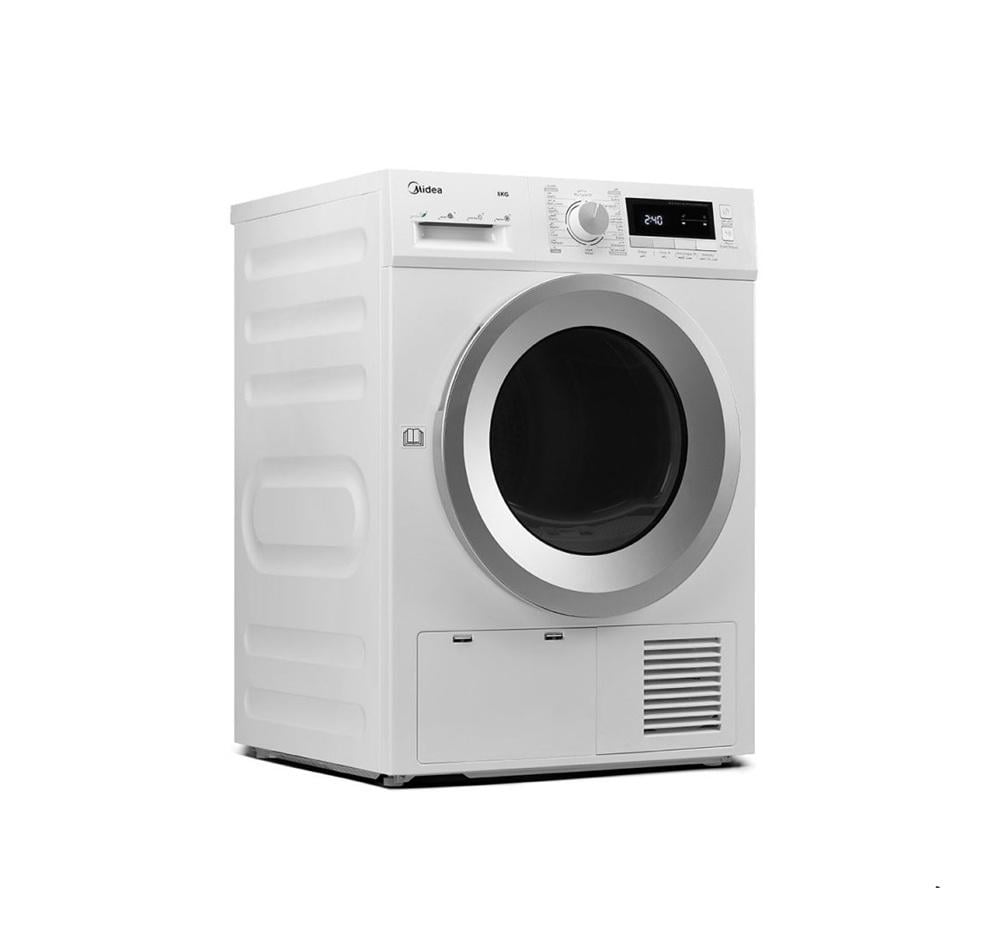 نشافة ملابس ميديا تعبئة امامية 8 كج تجفيف بالتكثيف لون ابيض Midea Dryer Front Load 8 Kg MDG80C