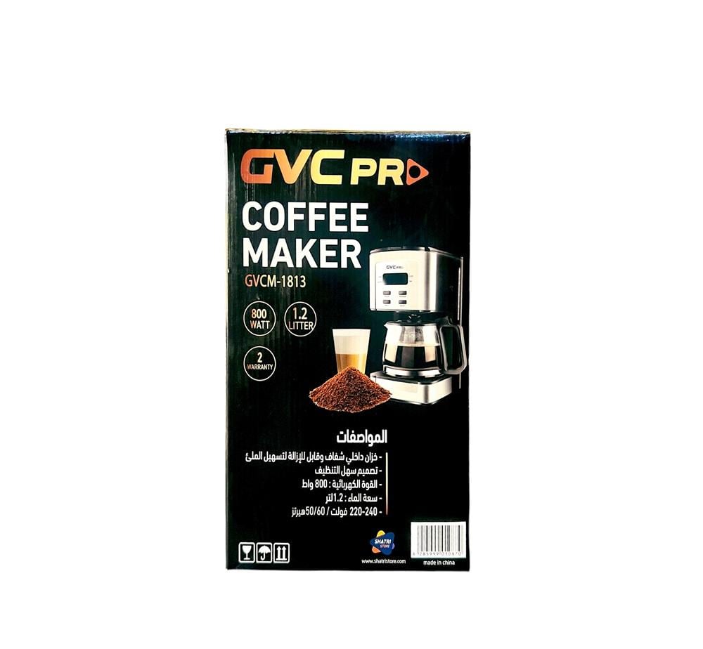 صانعة قهوة جي في سي برو 1.2 لتر 800 واط GVC Pro Coffee Maker GVCM-1813
