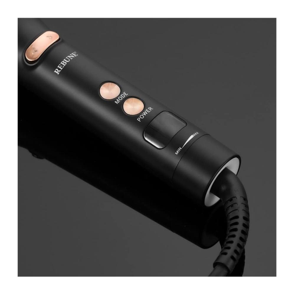 مموج الشعر الذاتي ريبون 25 واط مع تحكم بدرجة الحرارة واتجاه اللف لون اسود Rebune Hair Curler RE-2093