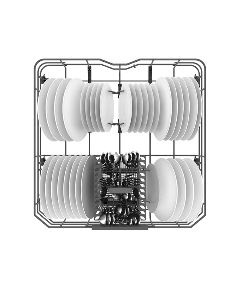 غسالة صحون ويرلبول 14 مكان 8 برامج انفرتر لون سلفر فتح تلقائي صناعة بولندي Whirlpool Dishwasher WFC3C26NX