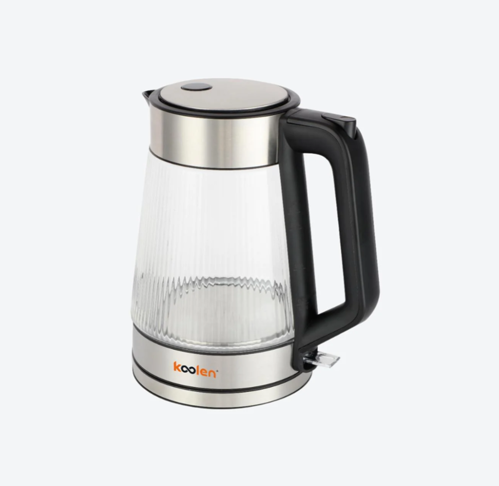 غلاية كهربائية كولين 1.7 لتر زجاج / ستانلس ستيل مع اضاءة 2200 واط Koolen Electric Glass Kettle 800102061