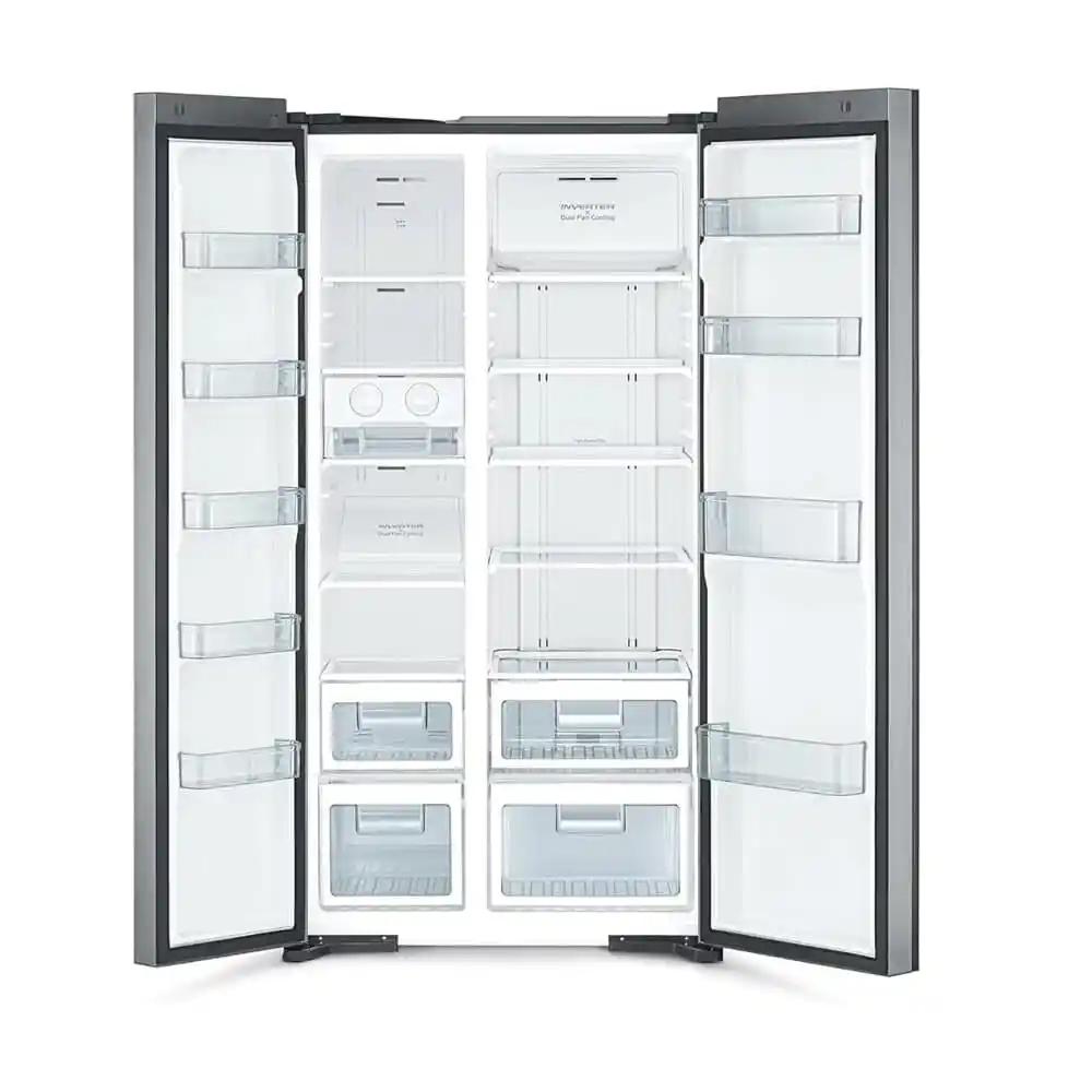 هيتاشي ثلاجة دولابي 21 قدم 544 لتر انفرتر ستيل Hitachi R-S800PS0GS