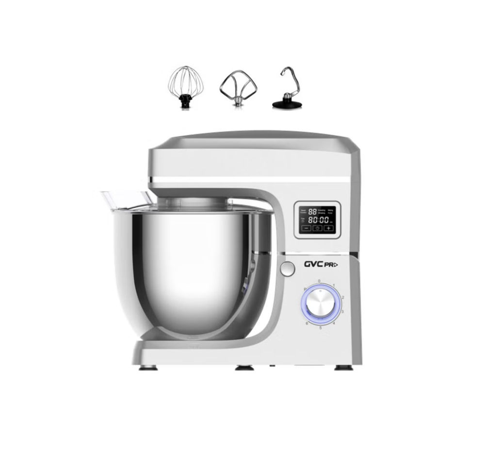 عجانة جي في سي برو 10 لتر 1100 واط لون سلفر GVC PRO Stand Food Processor GVMX-2210