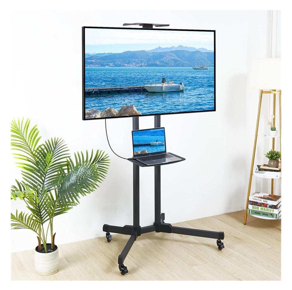 حامل شاشة فوجي ستار متحرك مع عجلات 32 - 65 بوصة - يتحمل وزن حتى 50 كج Fujistar TV Trolley Movable Stand FS-500T