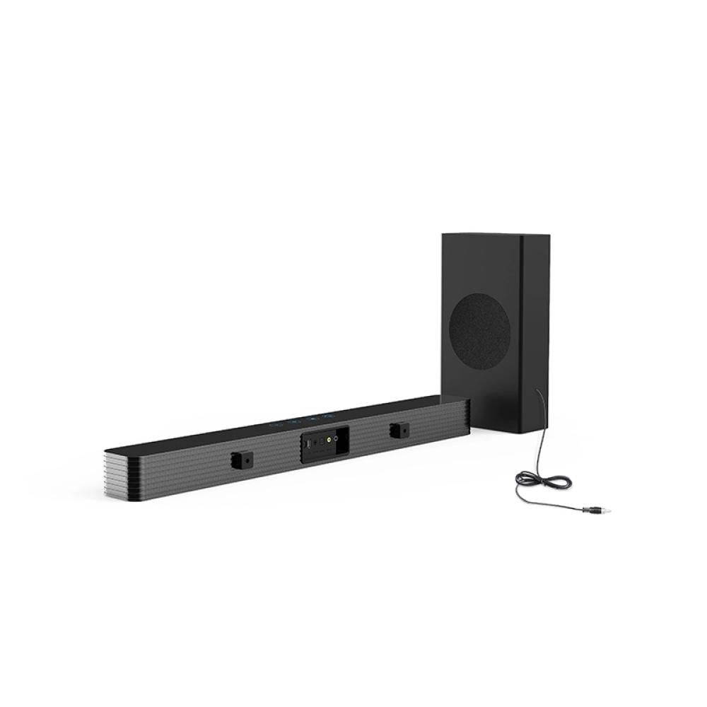ساوند بار جنرال سوبريم مع مضخم 2.1 بقدرة 80 واط لون اسود General Supreme Sound Bar with Subwoofer GSSAB21