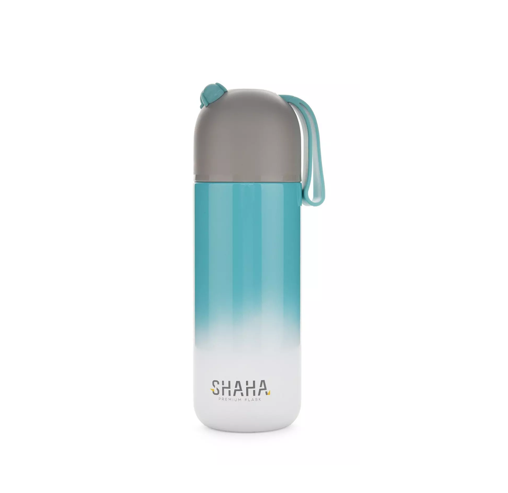 قارورة ماء شاها 300 مل لون ازرق ورمادي Shaha Vacuum Bottle 311115065
