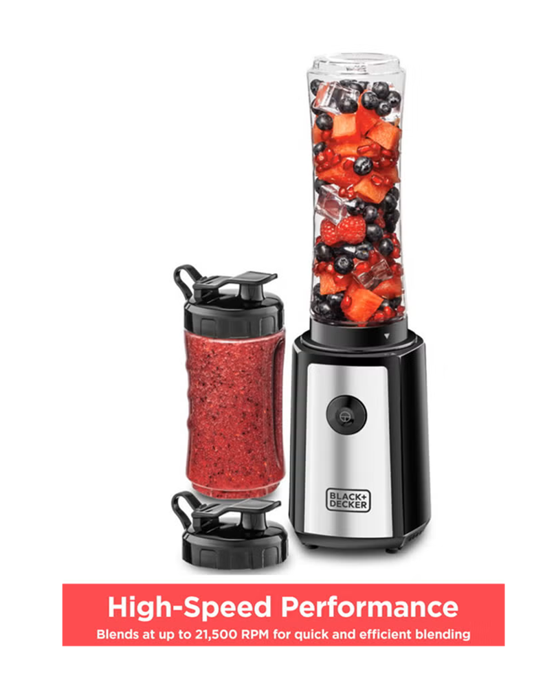 خلاط بلاك اند ديكر رياضي 300 واط مع 2 جك BLACK+DECKER Sports Blender SBX300-B5