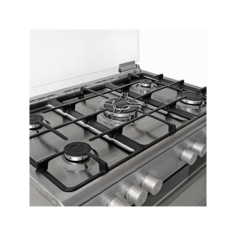 جنرال سوبريم فرن غاز 60*90 سم 5 عيون امان كامل استيل تركي General Supreme GS9060FGXT