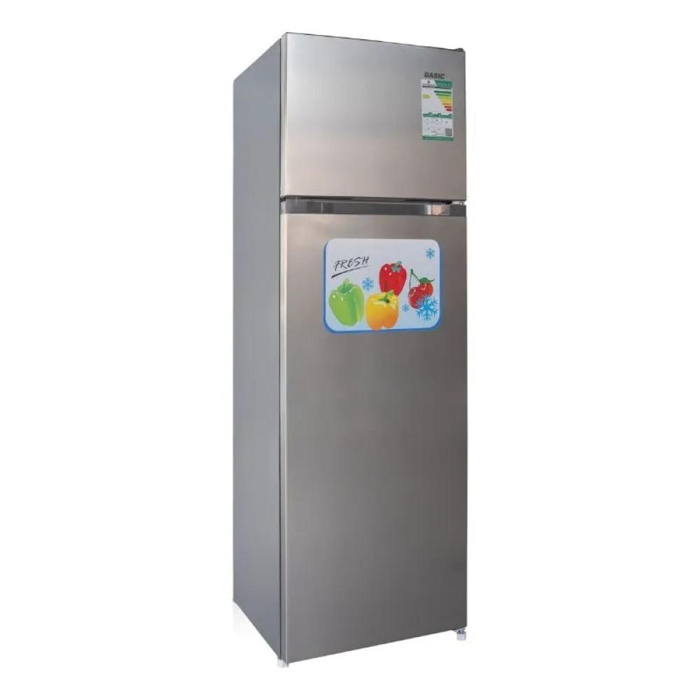 ثلاجة بيسك بابين بفريزر علوي 9.2 قدم تبريد ثلج فضي BRD-D280ML SS
