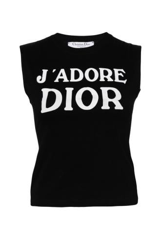 j’adore dior vintage black and white top