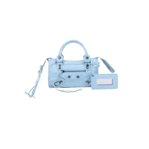 balenciaga vintage baby blue city bag ( size 24*8*...