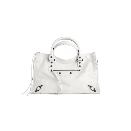 balenciaga vintage white city bag (size 30*10*22)