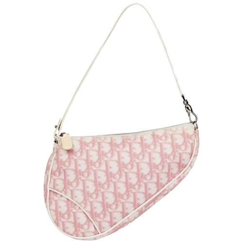 dior pink vintage saddle bag