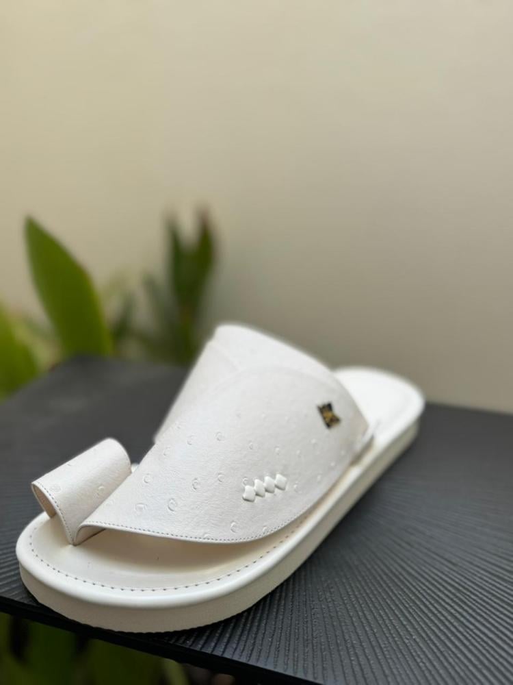 جلد نعام - ابيض