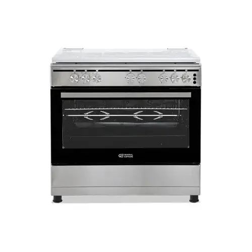فرن غاز جنرال سوبريم , , 90*60 سم, 5 شعلات, امان كامل, شواية, ستيل, تركي, GS9060FGS