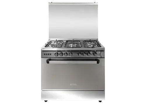 موقد طبخ غاز  جنرال سوبريم , , مقاس 80*60 سم, 5 شعلات غاز , امان كامل ، ستيل ،  GS8650FS